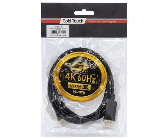 כבל אקטיבי DP ל-HDMI תומך עד 4K 60hz אורך 1.8 מטר חד כיווני