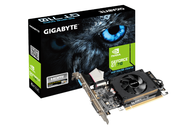 כרטיס מסך Gigabyte GT 710 2GB 2.0 VGA DVI HDMI Low Profile