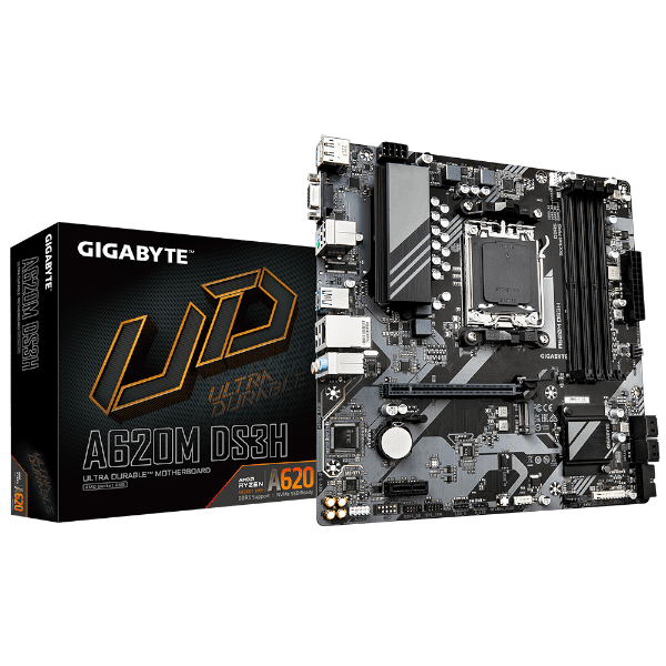 לוח למעבדי Gigabyte A620M DS3H DDR5 PCIE4.0 DP HDMI VGA AMD AM5
