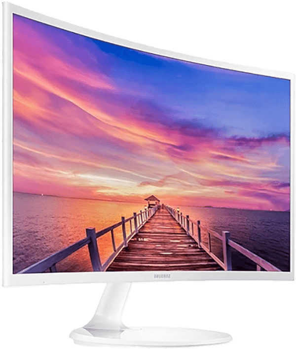 מסך קעור לבן Samsung C27F391FHR FHD VA HDMI VGA 4ms