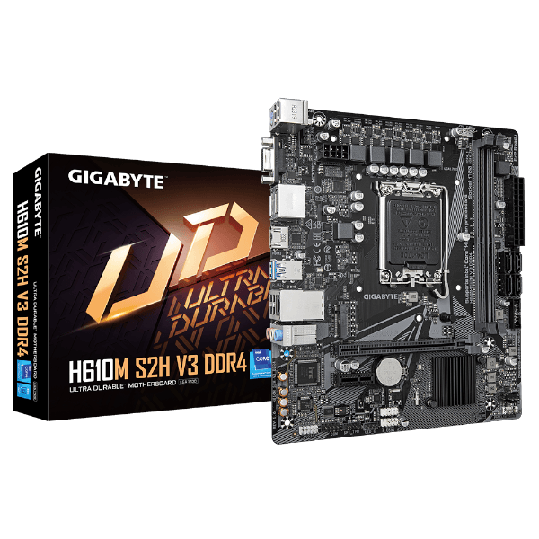 לוח למעבדי אינטל Gigabyte H610M S2H V3 Micro-ATX VGA DP HDMI