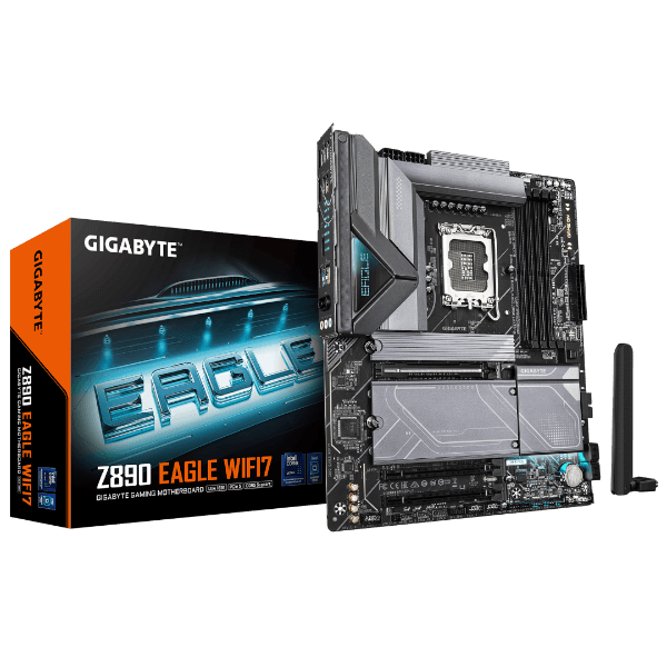 לוח לאינטל דור 15 Gigabyte Z890 EGALE WIFI7 BT 4XM.2 Slots ATX LG