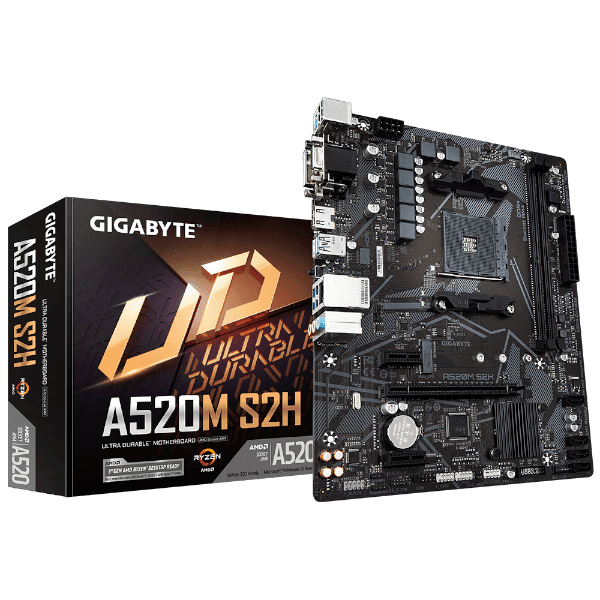 לוח אם למעבדי Gigabyte A520M S2H 1.3 VGA DVI HDMI AM4 AMD
