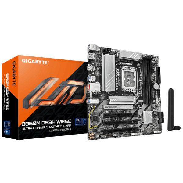 לוח לאינטל דור 15 Gigabyte B860M DS3H Micro-ATX WIFI BT DDR5