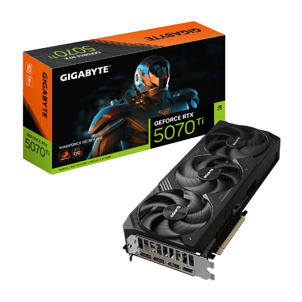 כרטיס מסך Gigabyte RTX 5070 Ti Windforce 3 SFF 16GD DP HDMI