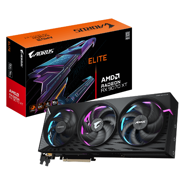 כרטיס מסך GIGABYTE AORUS Radeon RX9070 XT ELITE 16G