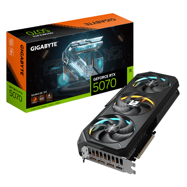כ.מסך GIGABYTE GeForce RTX 5070 GAMING OC 12G