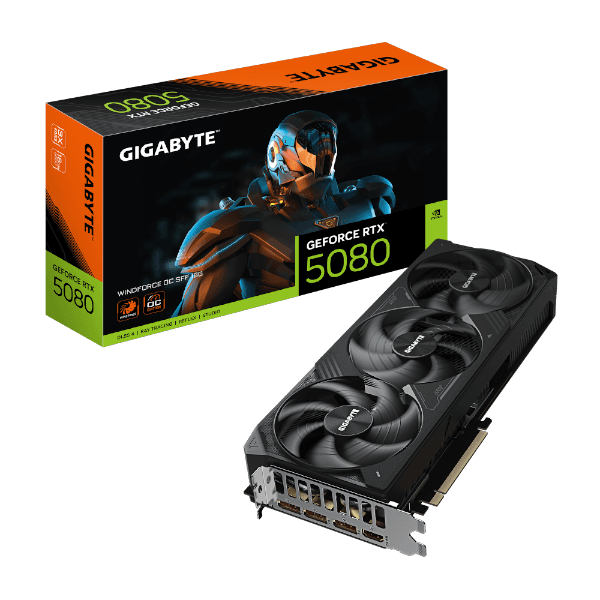 כ.מסך GIGABYTE GeForce RTX 5080 WINDFORCE OC SFF 16G