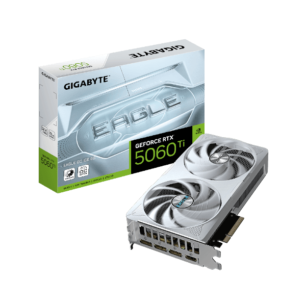 כרטיס מסך Gigabyte GeForce RTX 5060 Ti EAGLE ICE OC 8GB white