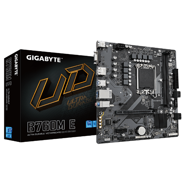 לוח אם אינטל GIGABYTE B760M E DDR5 DP HDMI VGA 1GbE lan LGA1700