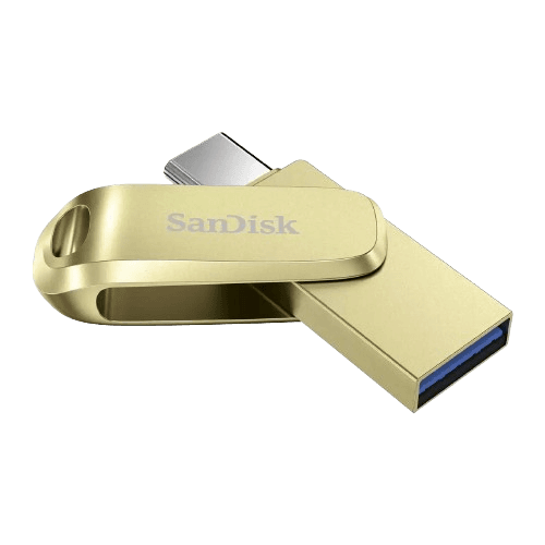 זכרון נייד SanDisk 512GB TYPE-C and Type-A Dual Drive Luxe