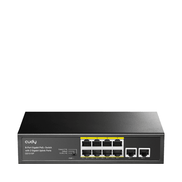 מתג לא מנוהל Cudy GS1010P 8-Ports Gigabit Unmanaged POE Switch