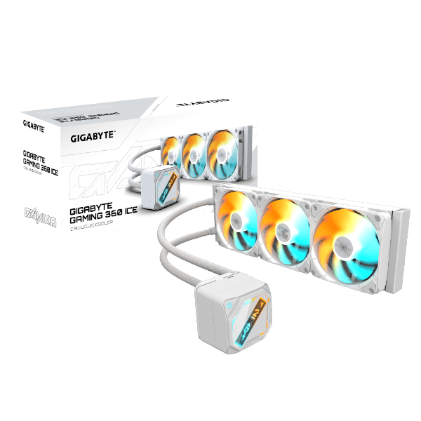 קירור נוזלי משולש Gigabyte Gaming 360 ICE 3XARGB 120MM Fan White