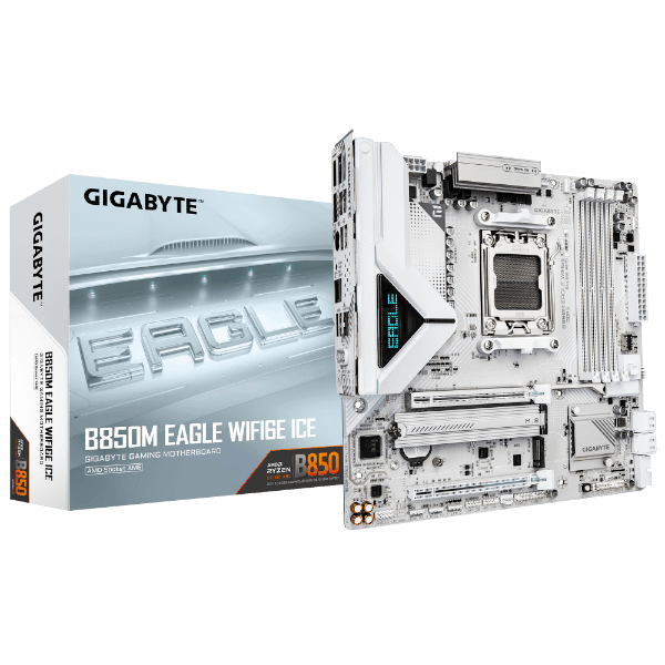 לוח אם GIGABYTE B850M EAGLE WIFI6E ICE M-ATX DDR5 AM5 BT 2.5GB