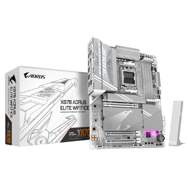 לוח אם Gigabyte X870 AORUS ELITE X3D ICE AMD AM5 WIFI7 ATX