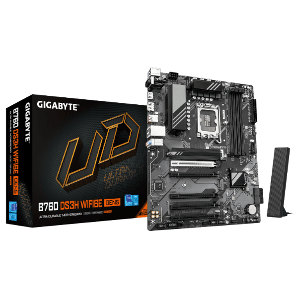 לוח אם B760 DS3H WF6E GEN5 ATX DDR5 PCIE5.0X16 WIFI6E Gigabyte