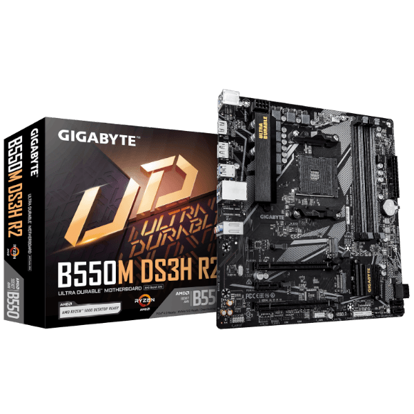 לוח אם למעבדי Gigabyte B550M DS3H R2 DDR4 Micro-Atx For AMD AM4