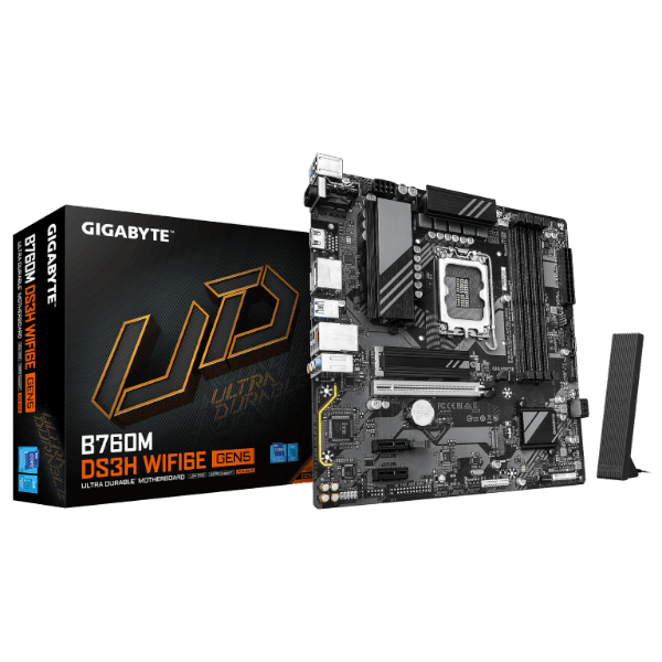 לוח אם Gigabyte B760M DS3H WF6E GEN5 Micro-Atx DDR5