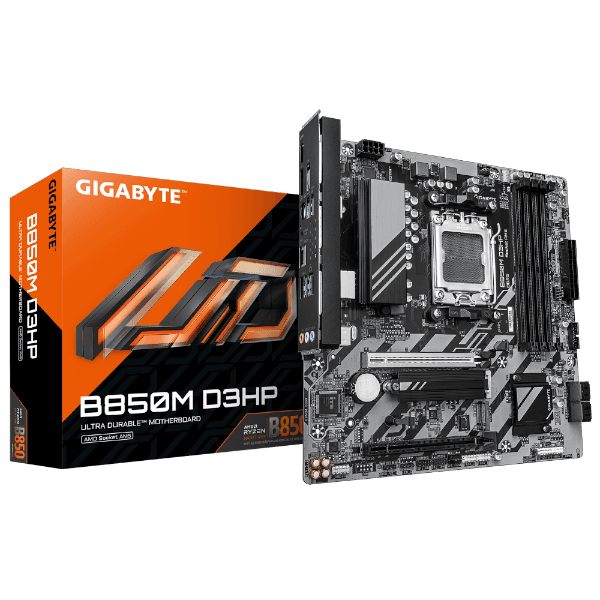 לוח אם Gigabyte B850M D3HP 1.2 mATX DDR5 AM5 1GbE Lan USB-C