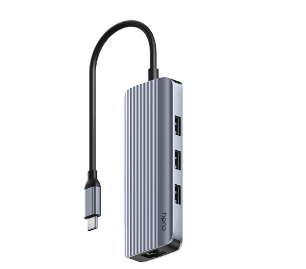 תחנת עגינה 4K-60Hz HDMI 100W PD & CUDY 6-IN-1 USB-C Hub with GbE