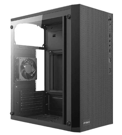 מארז Antec ST10M TG Mini Tower Micro-Atx Black Glass Side Panel