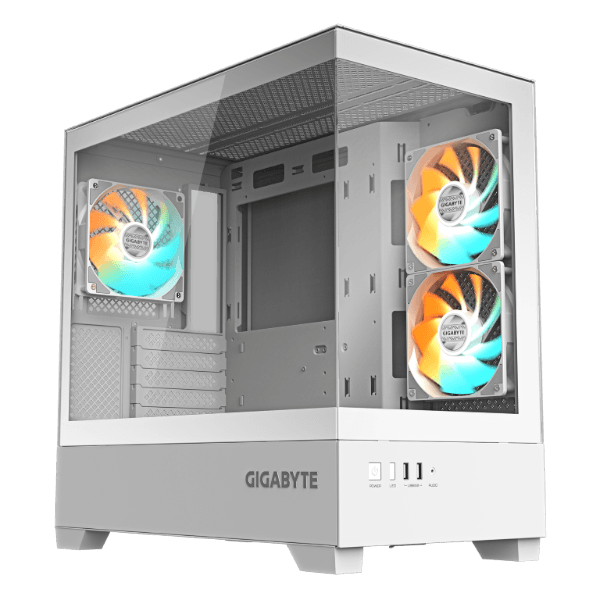 מארז לבן GIGABYTE C201 PANORAMIC ICE Micro-ATX 3XARGB Fans