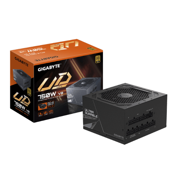 ספק Gigabyte UD750GM PG5 V2 750W 80 Plus Gold PCIE 5.1 ATX 3.1