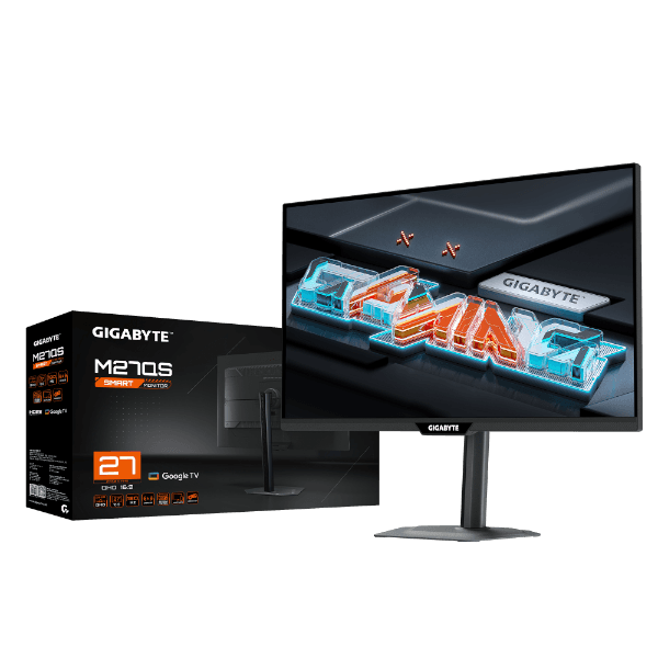 מסך גיימינג חכם Gigabyte M27QS 2K SS IPS 1Ms 180Hz Google TV