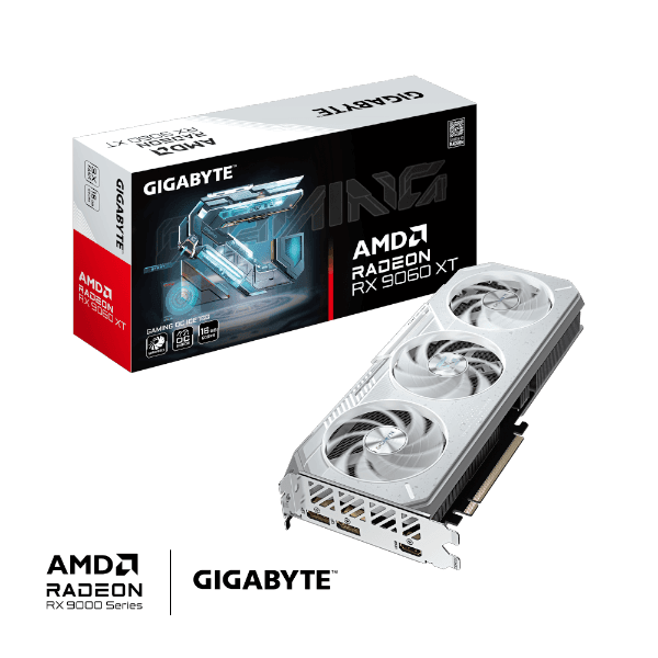 כרטיס מסך Gigabyte Radeon RX 9060 XT GAMING ICE OC 16GB