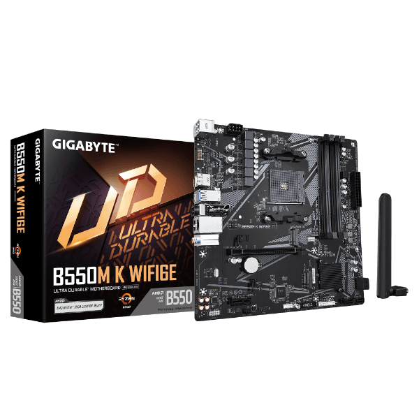 לוח אם Gigabyte B550M K WF6E AM4 Micro-AtX DDR4