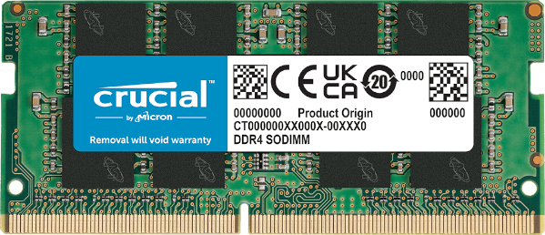 זכרון לנייד Crucial 16GB DDR4 3200Mhz C22 SODIMM
