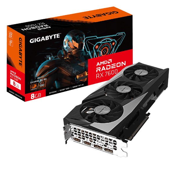 כרטיס מסך Gigabyte RADEON RX 7600 Gaming OC 8GB rev 1.1